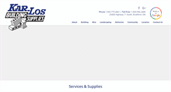 Desktop Screenshot of karlosbuildingsupplies.com